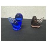 Vintage Leo Ward Glass Blue Bird of Happiness