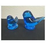 Vintage Leo Ward Glass Blue Bird of Happiness