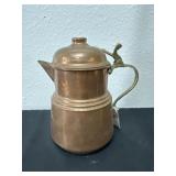 Metal Vintage Brass and Copper Teapot