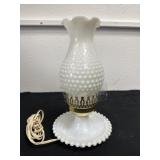 Vintage Milk Glass Hobnail Table Lamp 11ï¿½