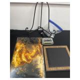 Foldbale stand and alarm clock and shower rings