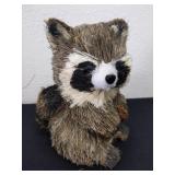 Handcrafted raccoon figurine. 6.5 in