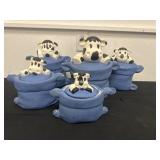 5pc cow canister set