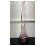 24ï¿½ L E Smith Amethyst Swung Vase