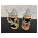 2 German beer steins