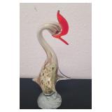 Vintage Murano-style art glass bird or chicken