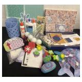 Group of glue, stamps and scrapbooking