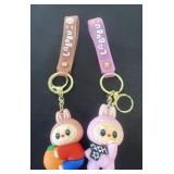2 new labubu key chains