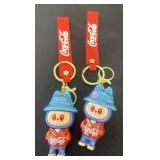 2 new labubu Coca Cola  key chains