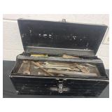 Metal craftsman tool box of tools