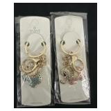 2 New Elephant Rhinestone Keychains