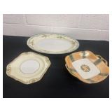 Platter, plate and cowl platter has chip