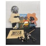 Americana Folk art yard decor with picture and