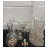 Group of glass vases