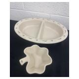 14ï¿½ Vintage Longaberger Pottery Divided Serving