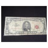1963  $5 dollar red note