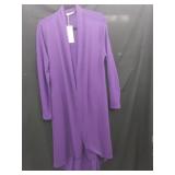 New size medium long purple knit jacket