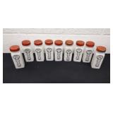 9 piece set of Vintage Griffith's milk glass