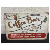 12ï¿½x8ï¿½ metal coffee bar sign