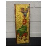 22ï¿½x8ï¿½ Vintage Mexican Embossed Foil Art