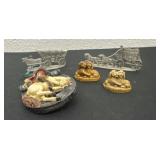 2 hallmark horse and buggy decor with Christmas