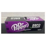 12 pack of Dr peper black berry zero sugar
