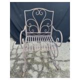 Vintage Metal Outdoor Rocking Patio Chair