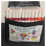 120 colors art markers