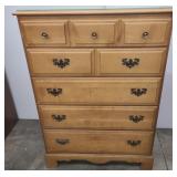 32' Dresser 5 Drawer w/Glass top