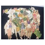 Group of vintage paper dolls