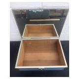 12ï¿½x9ï¿½ x3.5ï¿½ wood mirror  jewelry box with key