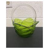 8ï¿½ VTG Viking Art Glass, Epic Leaf Handled