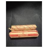 2 full rolls of copper Pennies