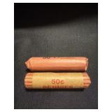 2 full rolls of copper Pennies