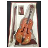 miniature wood violin