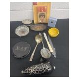 Kitchen utensils ash trays and roller and more