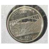 2005s West Virginia  silver prof quarter