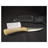 Hand fitting deer antler handle stainless steel