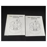 2 true wireless stereo earphones