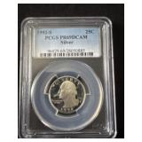 1992-s pcgs proof 69 deep cameo silver quarter