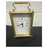 4.5ï¿½ Montreux Carriage Brass Clock w Roman