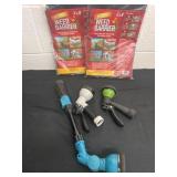 Weed barrier with spray nozzles