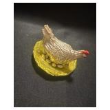 Boyd's Glass hen on a nest trinket box  2.5ï¿½