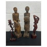 African sculptures  wood carved
