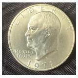1971 s 40% silver Eisenhower dollar
