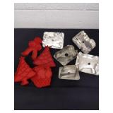 Vintage and antique cookie cutters, tin and