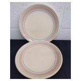 Vintage McCoy pottery pink and blue stripes