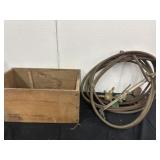 Vintage Wooden Box with Welding Tool