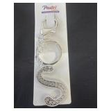 New letter S sparkle key chain