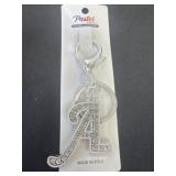 New rhinestone letter A keychain